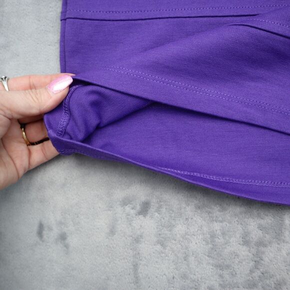 Basic House Skirt Womens S Purple Short Bandage Solid Elastic Waist Pull On - Picture 8 of 12